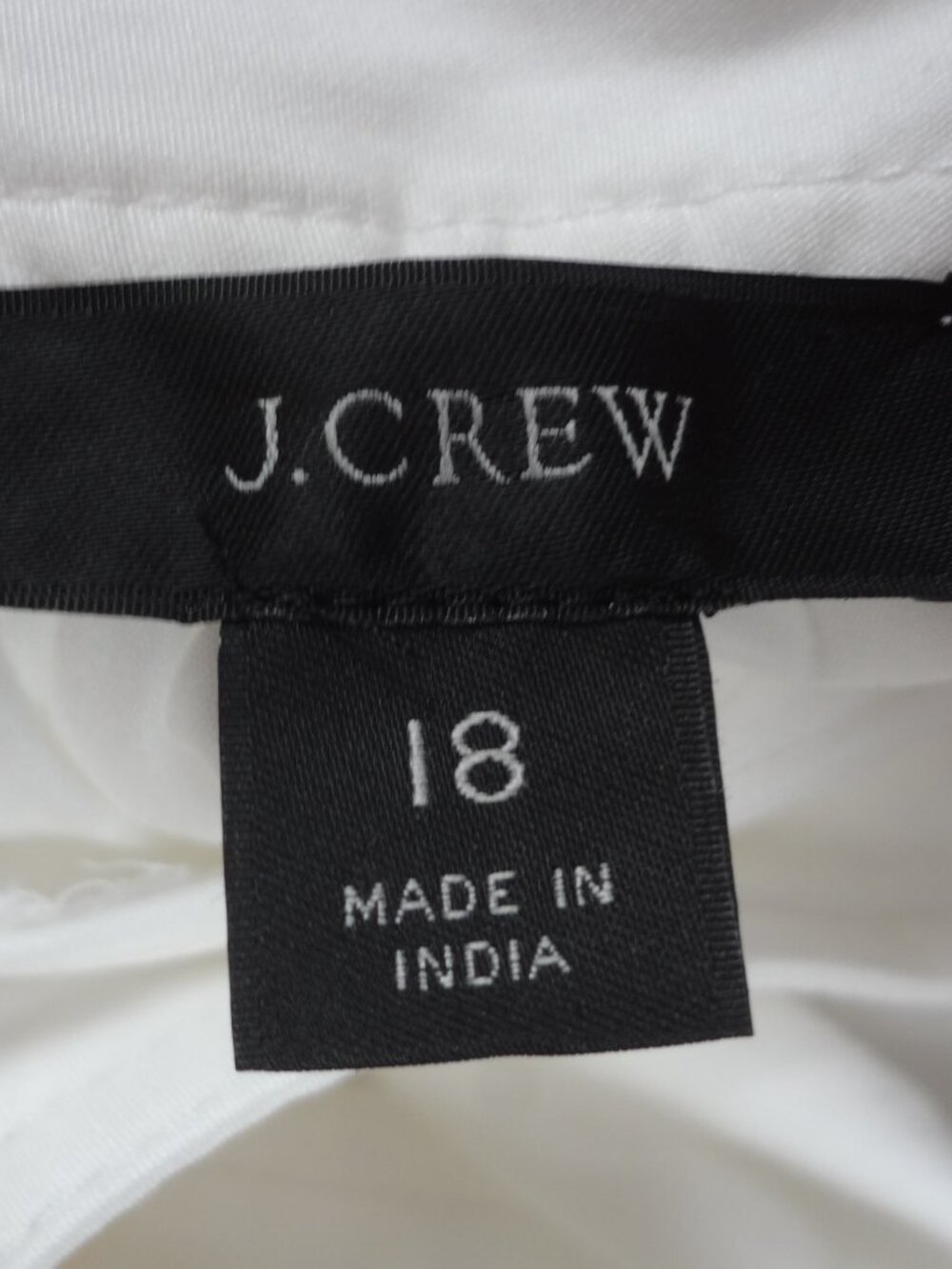 J.CREW WHITE COTTON POPLIN CROSS BACK APRON MAXI DRESS WOMEN'S SIZE 18 L946 - Picture 7 of 7